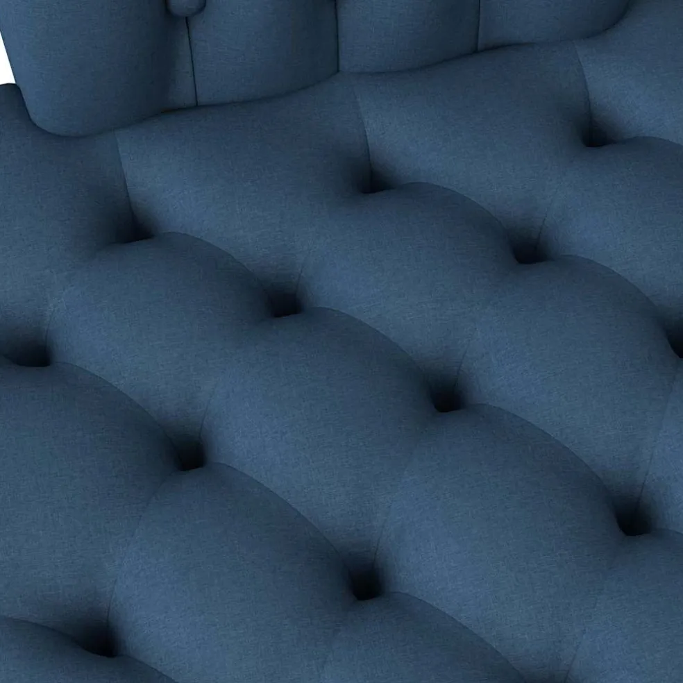 vidaXL Slipper Stoel Blauw 56,5 x 70 x 110 cm Stof