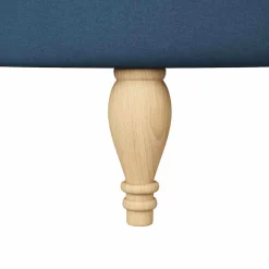 vidaXL Slipper Stoel Blauw 56,5 x 70 x 110 cm Stof