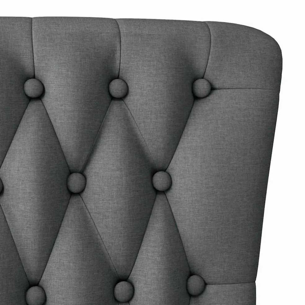 vidaXL Slipper Stoel Donkergrijs 56,5 x 70 x 110 cm Stof