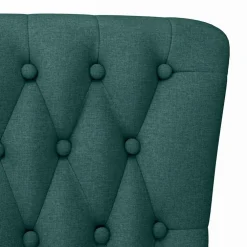 vidaXL Slipper Stoel Donkergroen 56,5 x 70 x 110 cm Stof