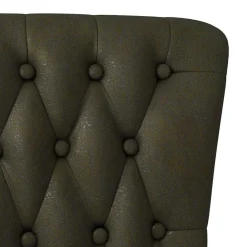 vidaXL Slipper Stoel Legergroen 56,5 x 70 x 110 cm Nep Suede Leer