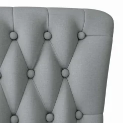 vidaXL Slipper Stoel Lichtgrijs 56,5 x 70 x 110 cm Stof