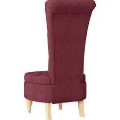vidaXL Slipper Stoel Wijnrood 56,5 x 70 x 110 cm Stof