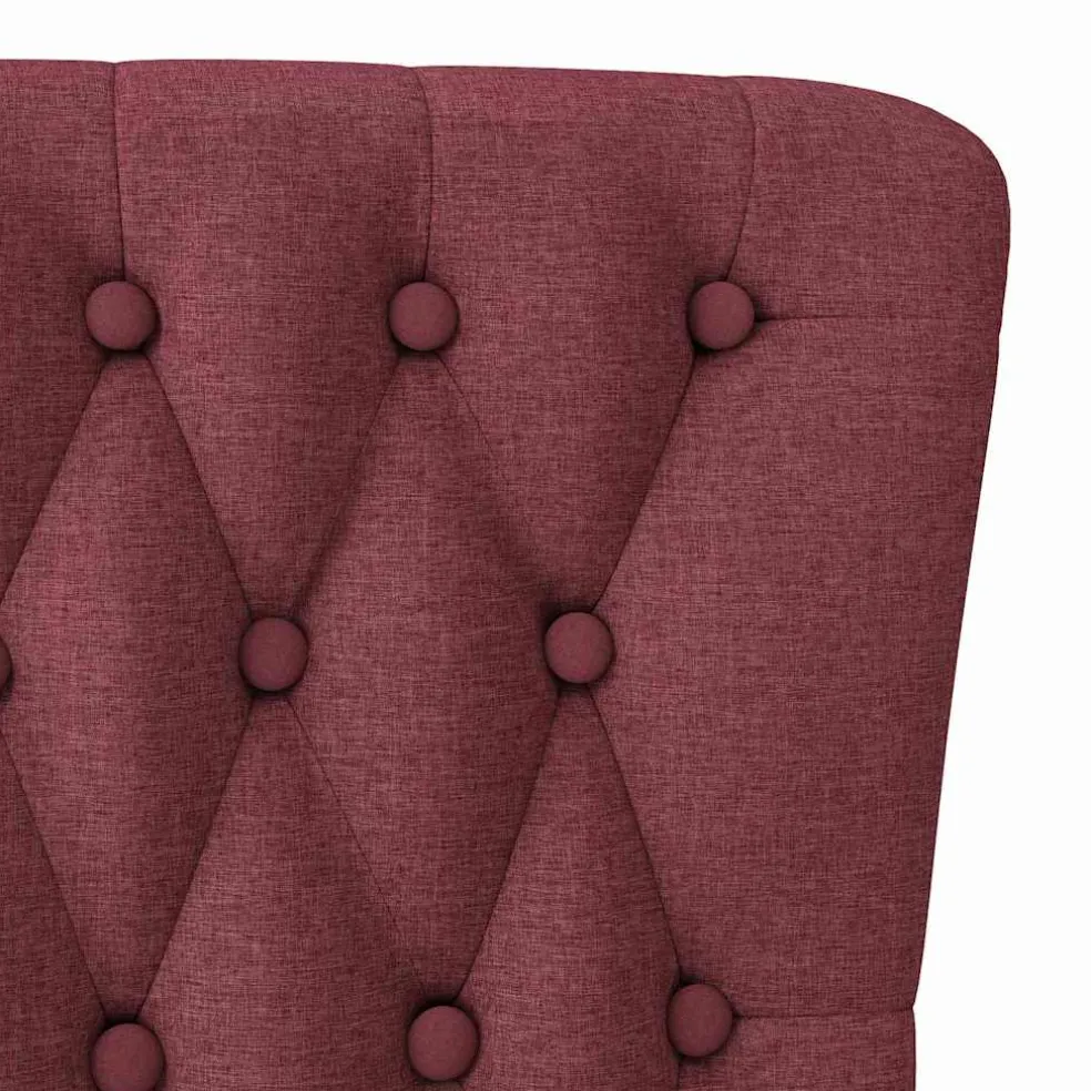 vidaXL Slipper Stoel Wijnrood 56,5 x 70 x 110 cm Stof