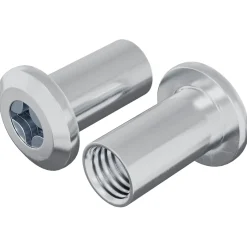 vidaXL Slotmoer 2 st Nikkel M6 x 15 mm Staal