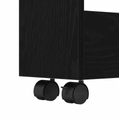 vidaXL Smalle Opbergtrolley Zwart Eiken 60 x 18 x 70 cm Bewerkt hout