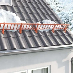 vidaXL Sneeuwbeveiligingsteun Rood 29,5 x 3 x 34,5 cm Staal
