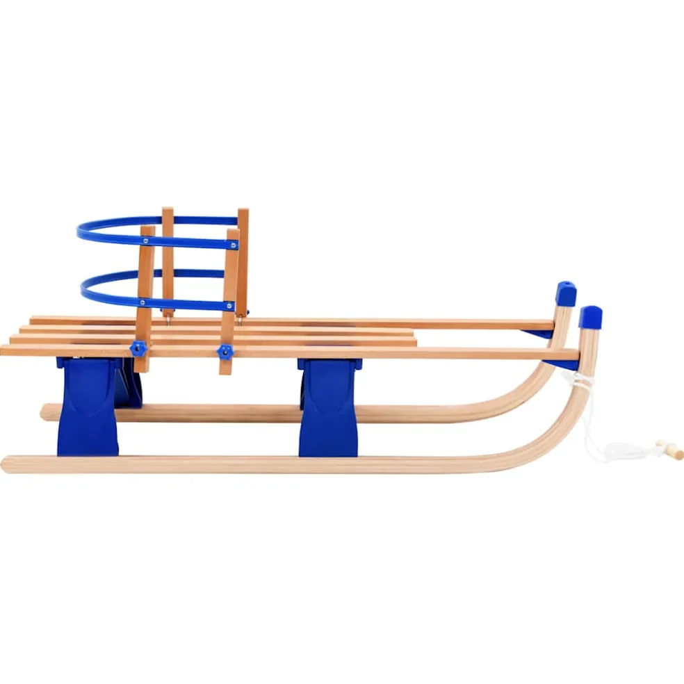 vidaXL Sneeuwslee met rugleuning inklapbaar 119 cm hout
