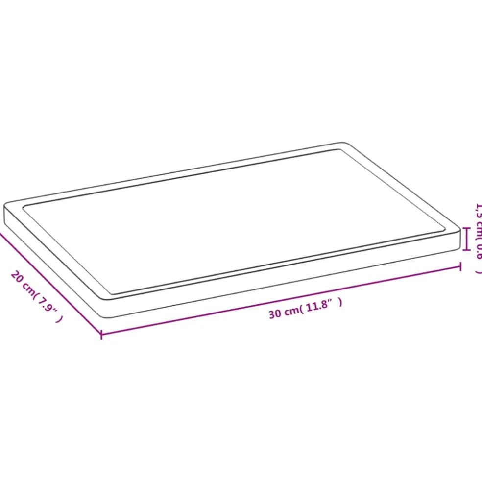 vidaXL Snijplank 30x20x1,5 cm bamboe