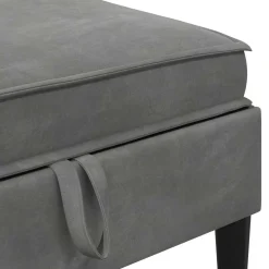 vidaXL Sofa Kruk met Opslag Donkergrijs Fluweel