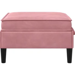 vidaXL Sofa Kruk met Opslag Roze Fluweel