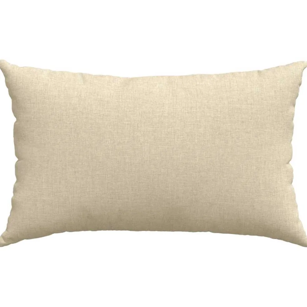 vidaXL Sofa Kussens 2 st Stof Crème 50 x 30 cm