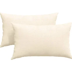 vidaXL Sofa Kussens 2 stuks Crème 50 x 30 cm Cordstof