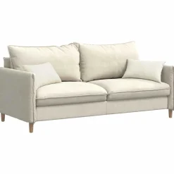 vidaXL Sofa Kussens 2 stuks Crème 50 x 30 cm Cordstof