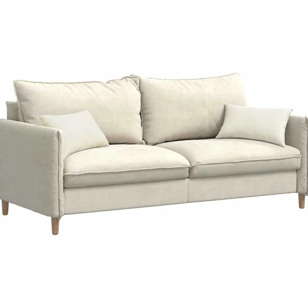 vidaXL Sofa Kussens 2 stuks Crème 50 x 30 cm Cordstof