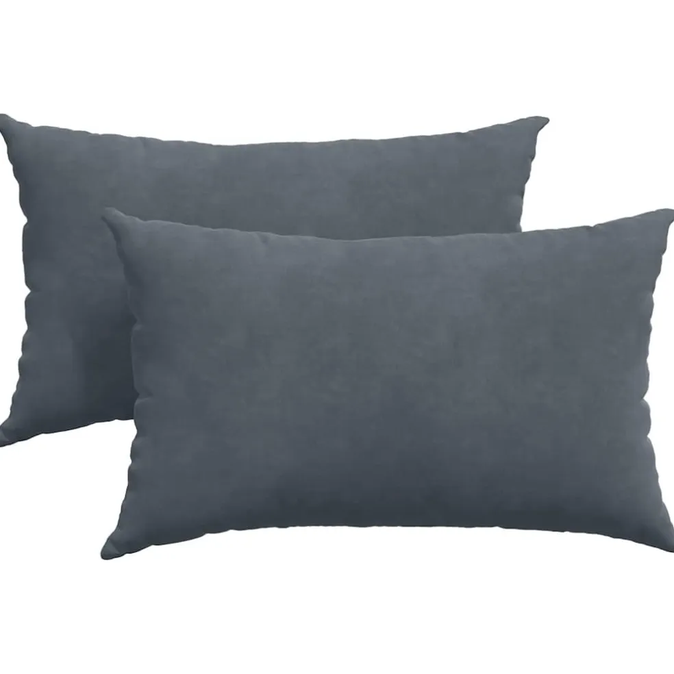 vidaXL Sofa Kussens 2 stuks Donkergrijs 50 x 30 cm Cordstof