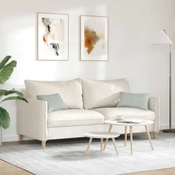 vidaXL Sofa Kussens 2 stuks Lichtgrijs 50 x 30 cm Cordstof