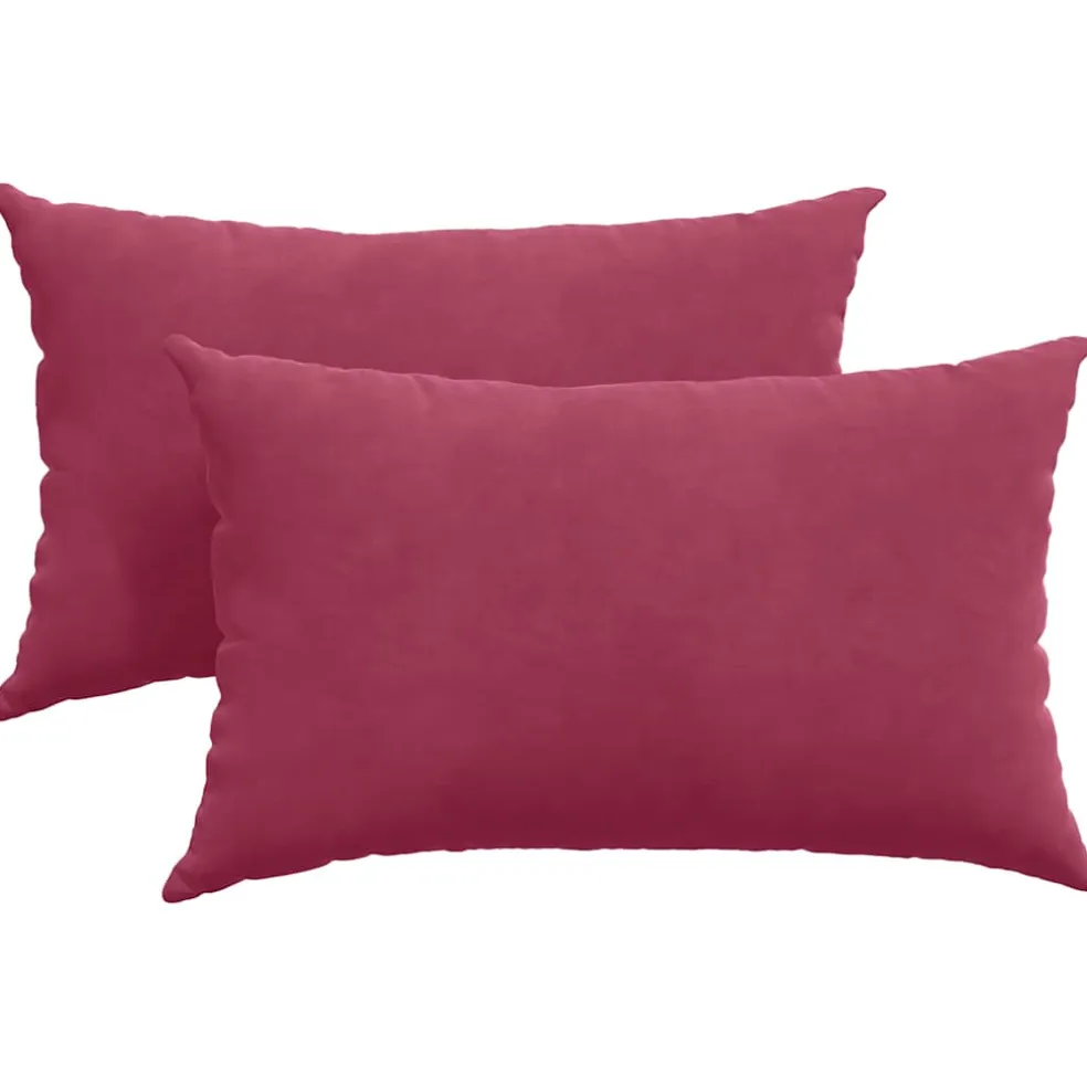 vidaXL Sofa Kussens 2 stuks Wijnrood 50 x 30 cm Cordstof