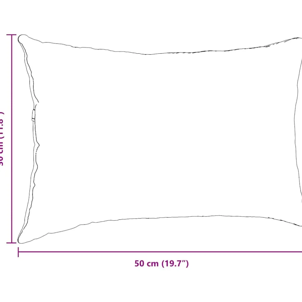 vidaXL Sofa Kussens 2 stuks Wijnrood 50 x 30 cm Cordstof
