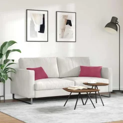 vidaXL Sofa Kussens 2 stuks Wijnrood 50 x 30 cm Cordstof