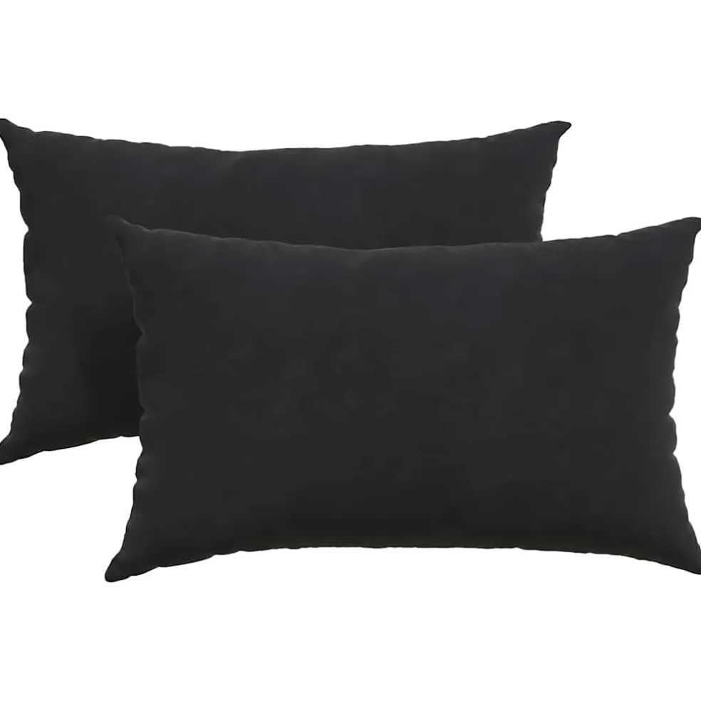 vidaXL Sofa Kussens 2 stuks Zwart 50 x 30 cm Cordstof