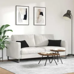 vidaXL Sofa Kussens 2 stuks Zwart 50 x 30 cm Cordstof