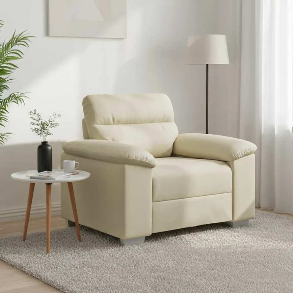 vidaXL Sofastoel Crème 100x81x84 cm Kunstleer