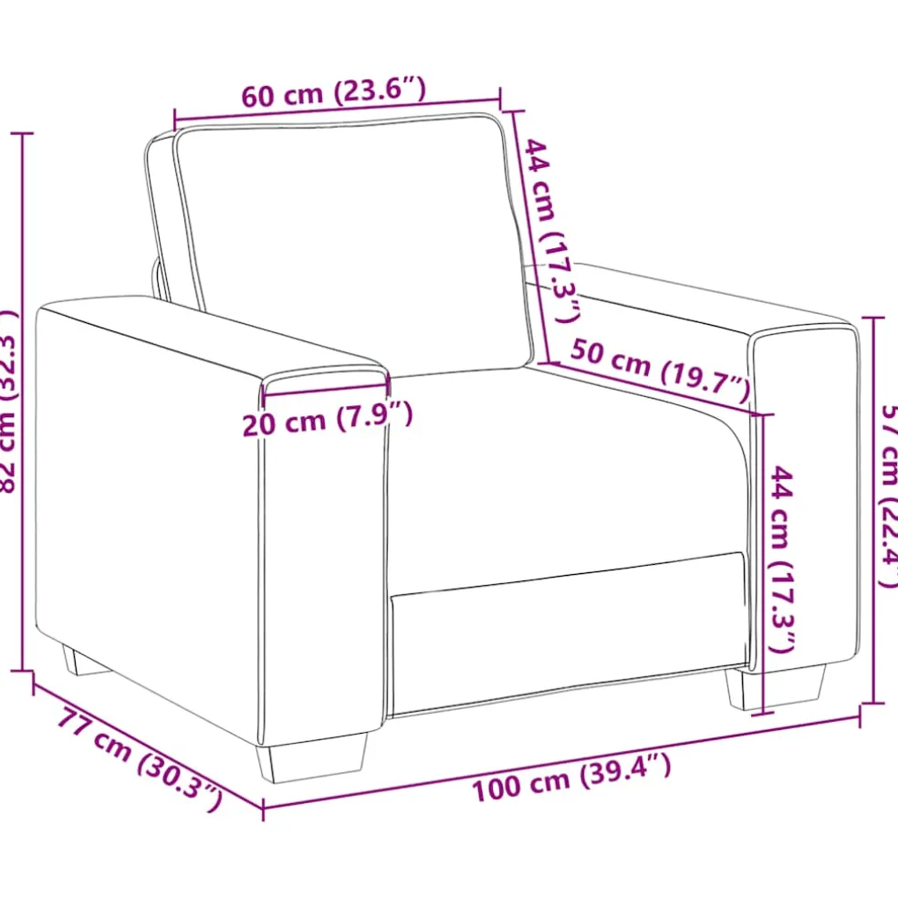 vidaXL Sofastoel Donkergroen 100x77x82 cm Fluweel