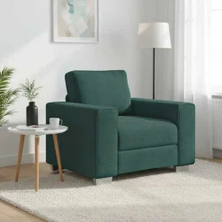 vidaXL Sofa Stoel Donkergroen 100 cm Stof
