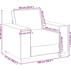 vidaXL Sofastoel Roze 100x77x82 cm Fluweel