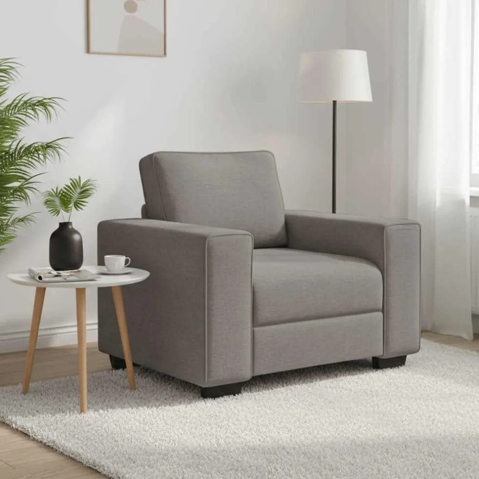 vidaXL Sofastoel Taupe 100x77x82 cm Stof