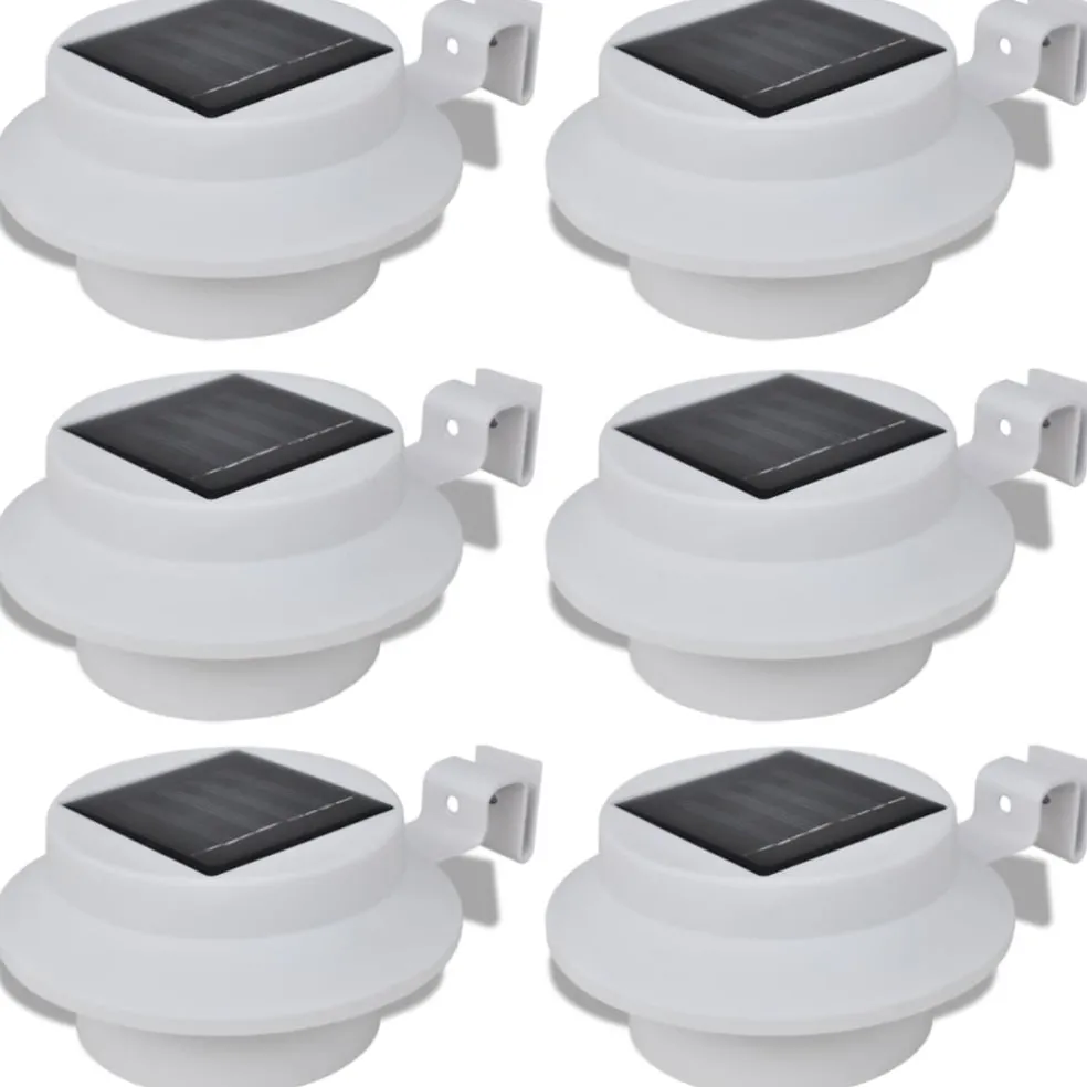 vidaXL Solar buitenlampset 6 stuks wit
