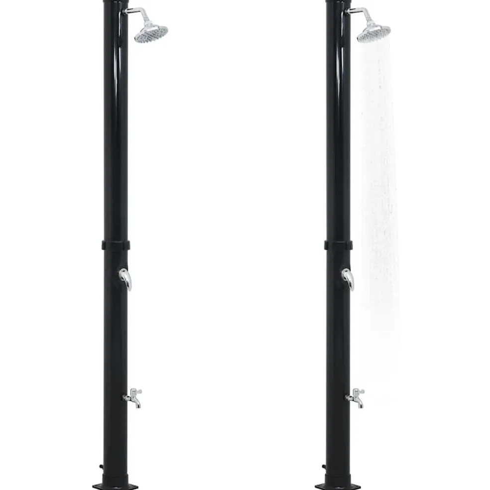 vidaXL Solardouche 20 L 220 cm zwart