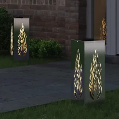 vidaXL Solar LED Pad Licht 2 st Warmwit 18 x 18 x 50 cm