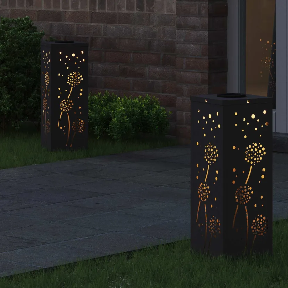 vidaXL Solar LED Pad Licht 2 st Warmwit 18 x 18 x 50 cm