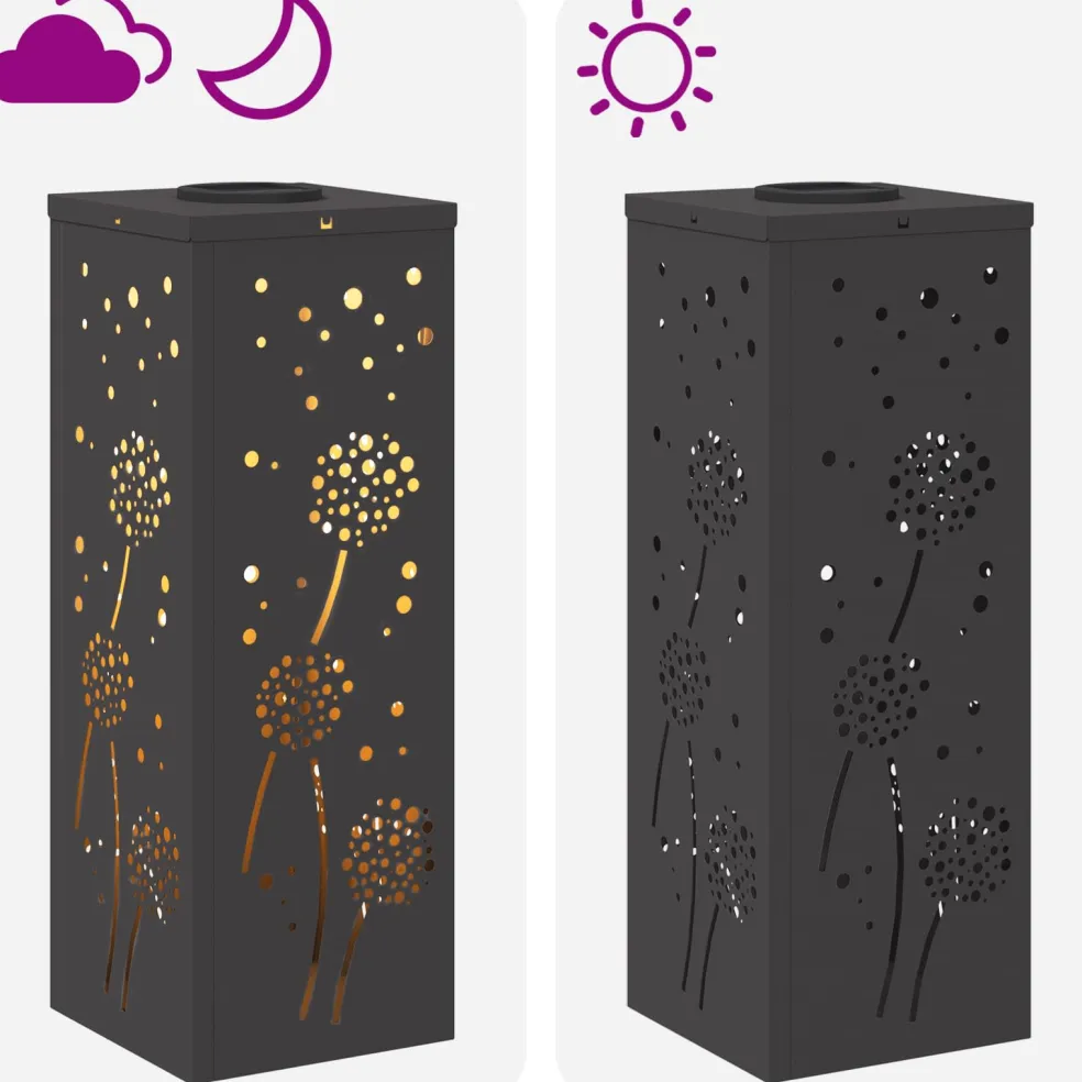 vidaXL Solar LED Pad Licht 2 st Warmwit 18 x 18 x 50 cm