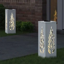 vidaXL Solar LED Pad Licht 2 st Warmwit 18 x 18 x 50 cm
