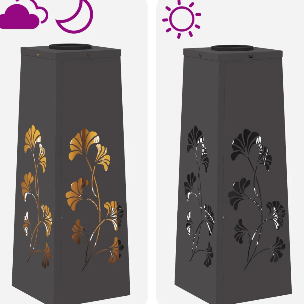 vidaXL Solar LED Pad Licht 2 st Warmwit 18 x 18 x 50 cm