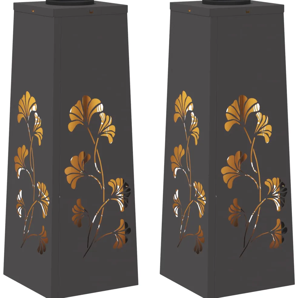 vidaXL Solar LED Pad Licht 2 st Warmwit 18 x 18 x 50 cm
