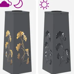 vidaXL Solar LED Pad Licht 2 st Warmwit 18 x 18 x 50 cm