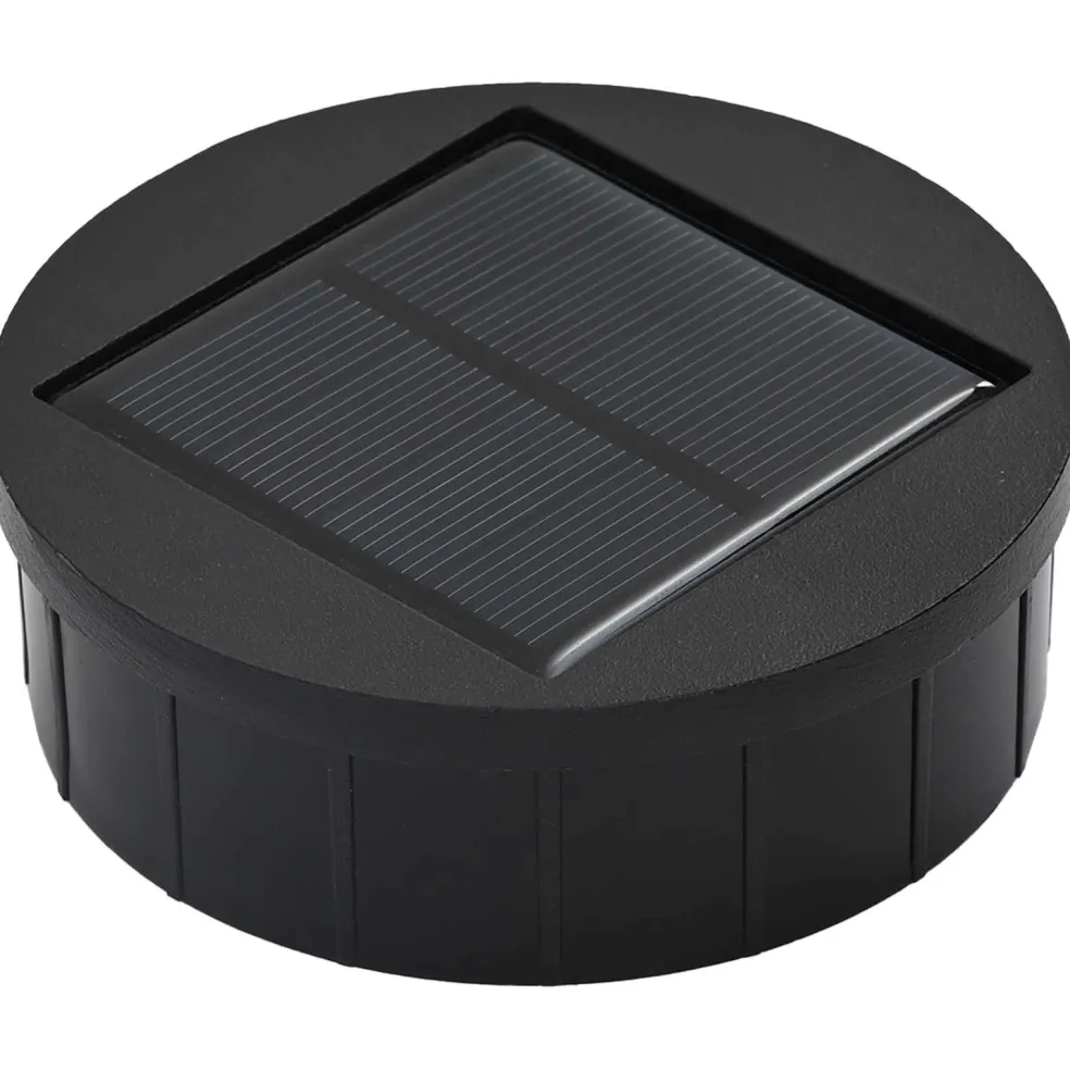vidaXL Solar LED Pad Licht 2 st Warmwit 18 x 18 x 50 cm weervast staal