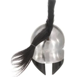 vidaXL Soldatenhelm Grieks replica LARP staal zilverkleurig