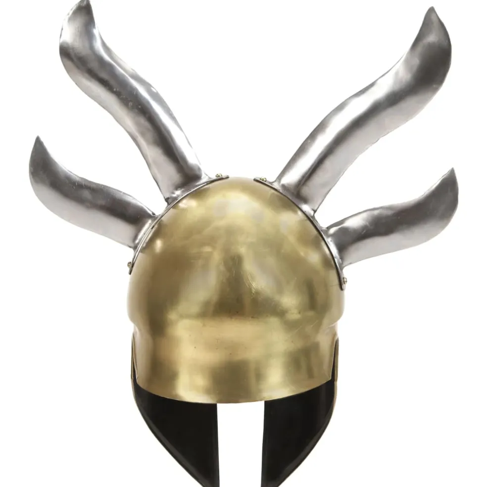 vidaXL Soldatenhelm Grieks replica LARP staal messingkleurig