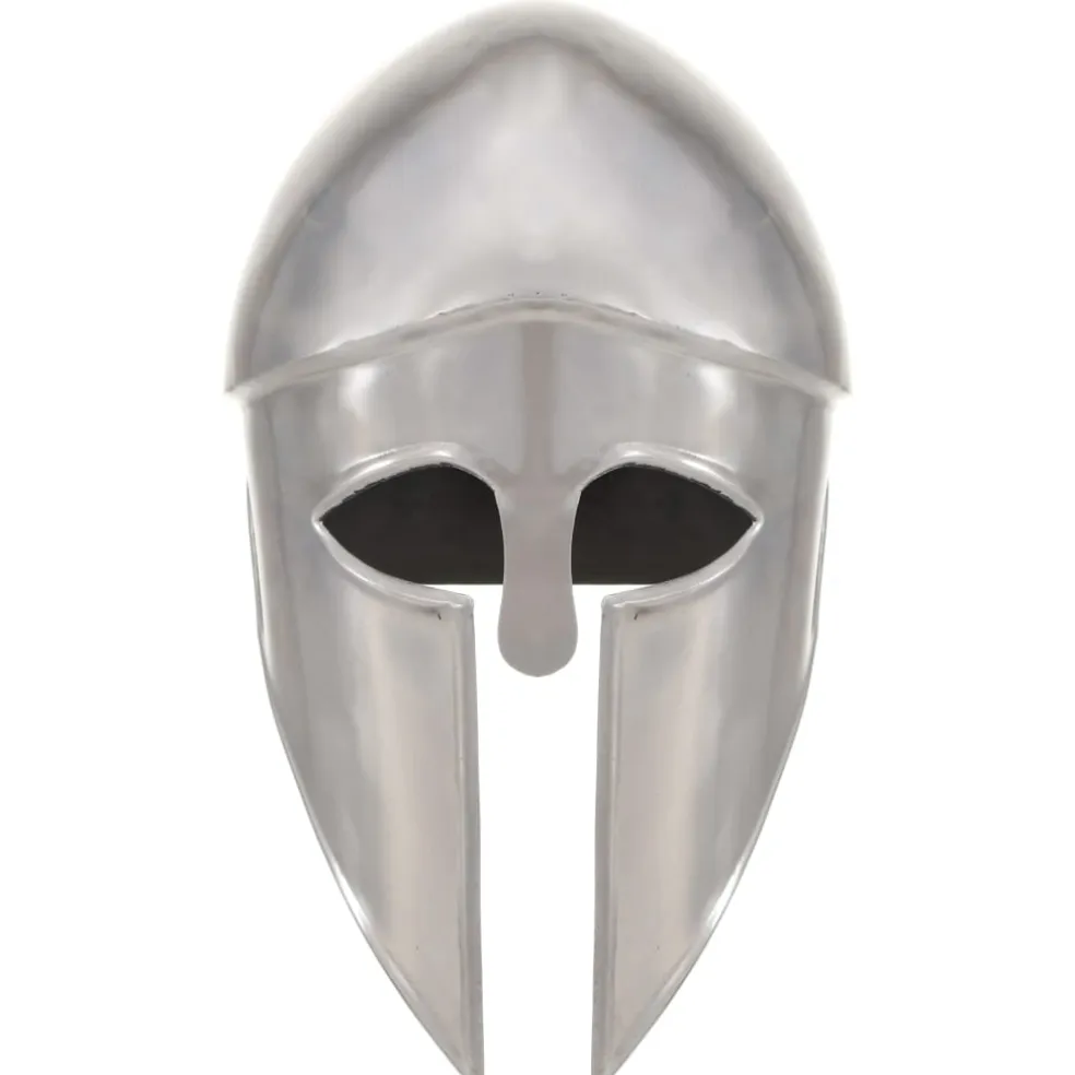 vidaXL Soldatenhelm Grieks replica LARP staal zilverkleurig