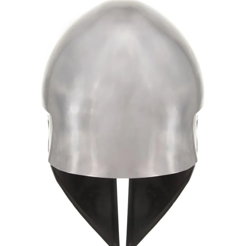 vidaXL Soldatenhelm Grieks replica LARP staal zilverkleurig