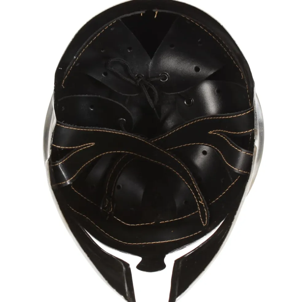 vidaXL Soldatenhelm Grieks replica LARP staal zilverkleurig