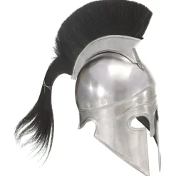 vidaXL Soldatenhelm Grieks replica LARP staal zilverkleurig