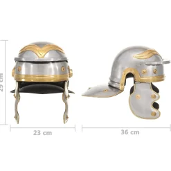 vidaXL Soldatenhelm Romeins replica staal zilverkleurig