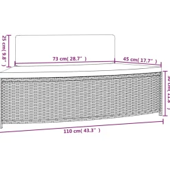 vidaXL Spa-bankjes met kussens 2 st poly rattan zwart