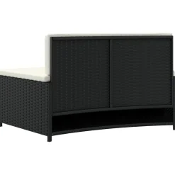 vidaXL Spa-bankjes met kussens 2 st poly rattan zwart
